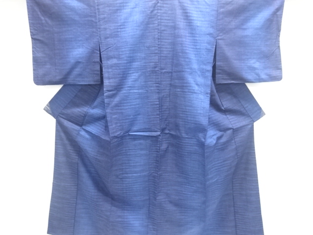 JAPANESE KIMONO / ANTIQUE HITOE TSUMUGI / WOVEN RAIN STRIPE 